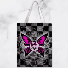 Skull Butterfly Zipper Classic Tote Bag from ArtsNow.com Front