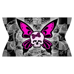 Skull Butterfly Yoga Cropped Leggings from ArtsNow.com Waistband Front