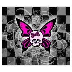 Skull Butterfly Zipper Large Tote Bag from ArtsNow.com Back