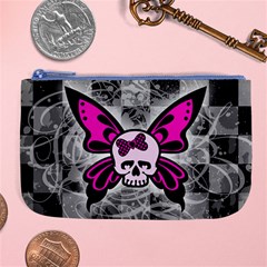 Skull Butterfly Large Coin Purse from ArtsNow.com Front