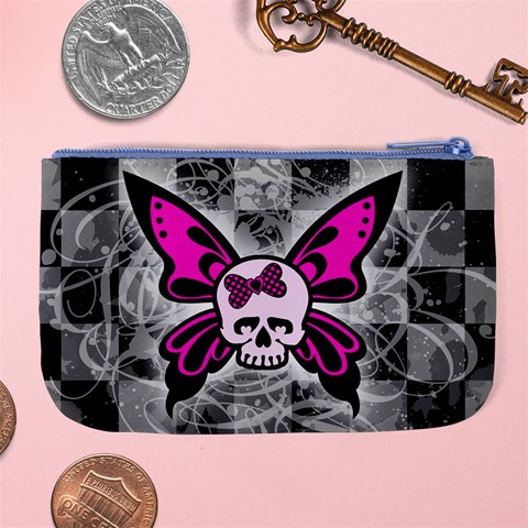 Skull Butterfly Large Coin Purse from ArtsNow.com Back