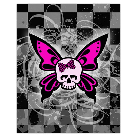 Skull Butterfly Drawstring Pouch (XL) from ArtsNow.com Front