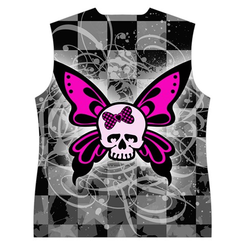 Skull Butterfly Women s Button Up Vest from ArtsNow.com Back