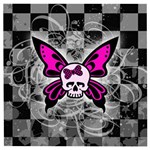 Skull Butterfly Wooden Puzzle Square