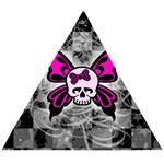 Skull Butterfly Wooden Puzzle Triangle