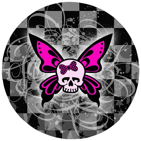 Skull Butterfly Wooden Puzzle Round from ArtsNow.com Front