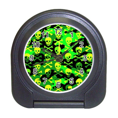 Skull Camouflage Travel Alarm Clock from ArtsNow.com Front