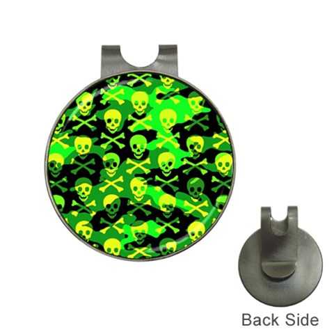 Skull Camouflage Golf Ball Marker Hat Clip from ArtsNow.com Front