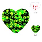 Skull Camouflage Playing Cards Single Design (Heart)