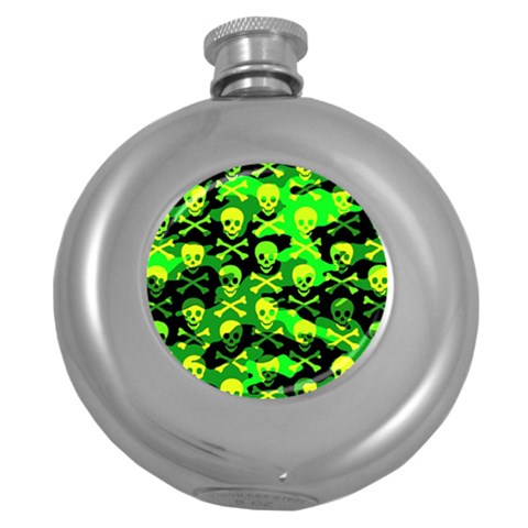 Skull Camouflage Hip Flask (5 oz) from ArtsNow.com Front