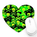 Skull Camouflage Heart Mousepad