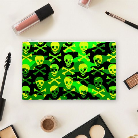 Skull Camouflage Cosmetic Bag (Medium) from ArtsNow.com Front
