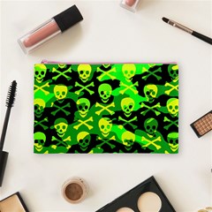 Skull Camouflage Cosmetic Bag (Medium) from ArtsNow.com Front