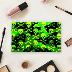 Skull Camouflage Cosmetic Bag (Medium) from ArtsNow.com Front