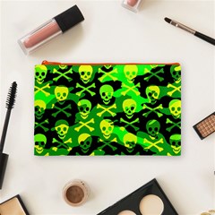 Skull Camouflage Cosmetic Bag (Medium) from ArtsNow.com Front