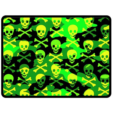 Skull Camouflage Fleece Blanket (Large) from ArtsNow.com 80 x60  Blanket Front