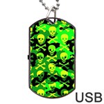 Skull Camouflage Dog Tag USB Flash (One Side)