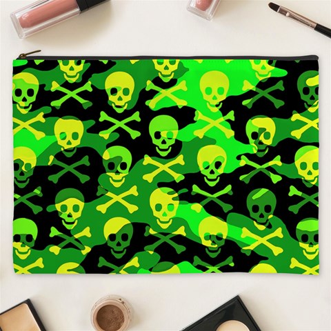Skull Camouflage Cosmetic Bag (XXXL) from ArtsNow.com Front