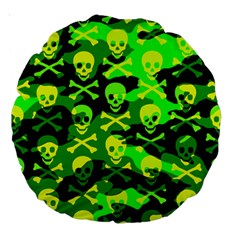 Skull Camouflage Large 18  Premium Round Cushion  from ArtsNow.com Back