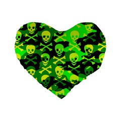 Skull Camouflage Standard 16  Premium Heart Shape Cushion  from ArtsNow.com Front