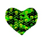 Skull Camouflage Standard 16  Premium Heart Shape Cushion 