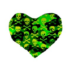 Skull Camouflage Standard 16  Premium Heart Shape Cushion  from ArtsNow.com Back