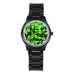 Skull Camouflage Stainless Steel Round Watch