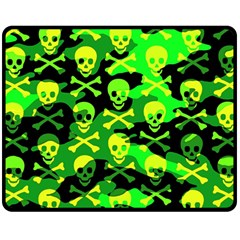 Skull Camouflage Double Sided Fleece Blanket (Medium) from ArtsNow.com 58.8 x47.4  Blanket Front