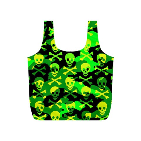 Skull Camouflage Full Print Recycle Bag (S) from ArtsNow.com Front