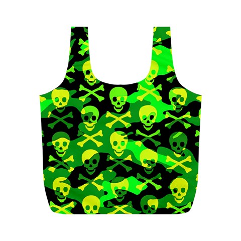 Skull Camouflage Full Print Recycle Bag (M) from ArtsNow.com Front