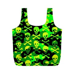 Skull Camouflage Full Print Recycle Bag (M) from ArtsNow.com Front