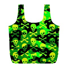 Skull Camouflage Full Print Recycle Bag (L) from ArtsNow.com Front