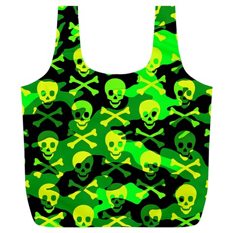 Skull Camouflage Full Print Recycle Bag (XL) from ArtsNow.com Front