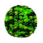 Skull Camouflage Standard 15  Premium Flano Round Cushion 