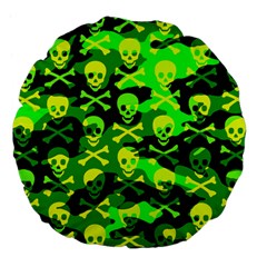 Skull Camouflage Large 18  Premium Flano Round Cushion  from ArtsNow.com Front