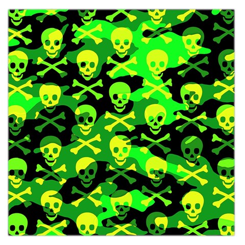 Skull Camouflage Large Satin Scarf (Square) from ArtsNow.com Front