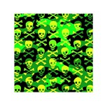 Skull Camouflage Small Satin Scarf (Square)