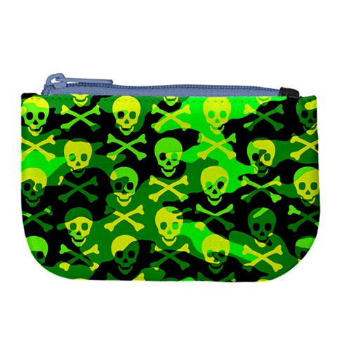 Skull Camouflage Large Coin Purse from ArtsNow.com Front