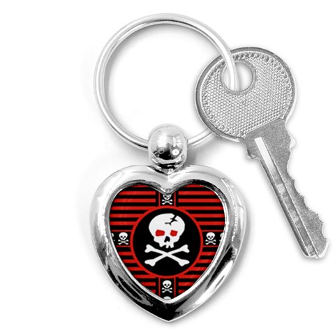 Skull Cross Key Chain (Heart) from ArtsNow.com Front