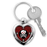 Skull Cross Key Chain (Heart)