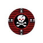 Skull Cross Rubber Round Coaster (4 pack)