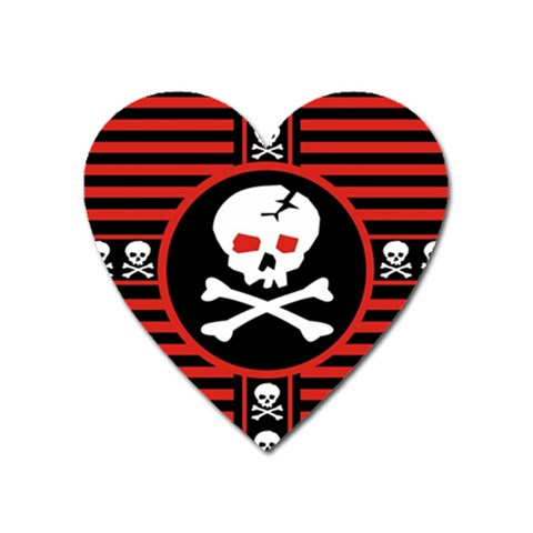 Skull Cross Magnet (Heart) from ArtsNow.com Front