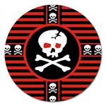 Skull Cross Magnet 5  (Round)