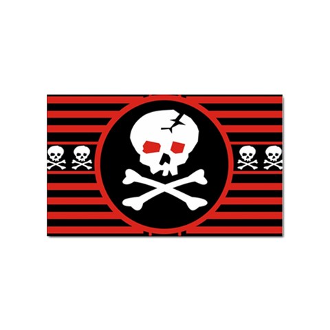 Skull Cross Sticker Rectangular (10 pack) from ArtsNow.com Front