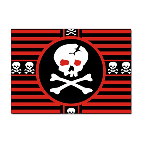 Skull Cross Sticker A4 (10 pack) from ArtsNow.com Front