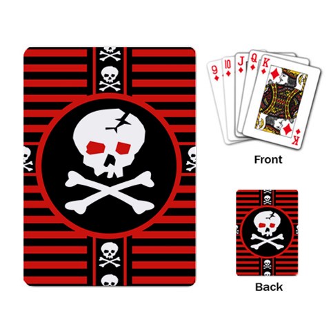 Skull Cross Playing Cards Single Design (Rectangle) from ArtsNow.com Back