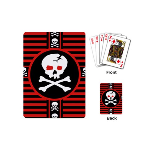 Skull Cross Playing Cards Single Design (Mini) from ArtsNow.com Back
