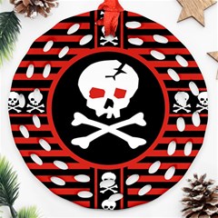 Skull Cross Round Filigree Ornament (Two Sides) from ArtsNow.com Back