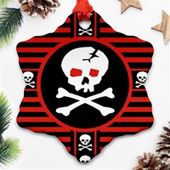 Skull Cross Snowflake Ornament (Two Sides) from ArtsNow.com Front