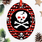 Skull Cross Ornament (Oval Filigree)